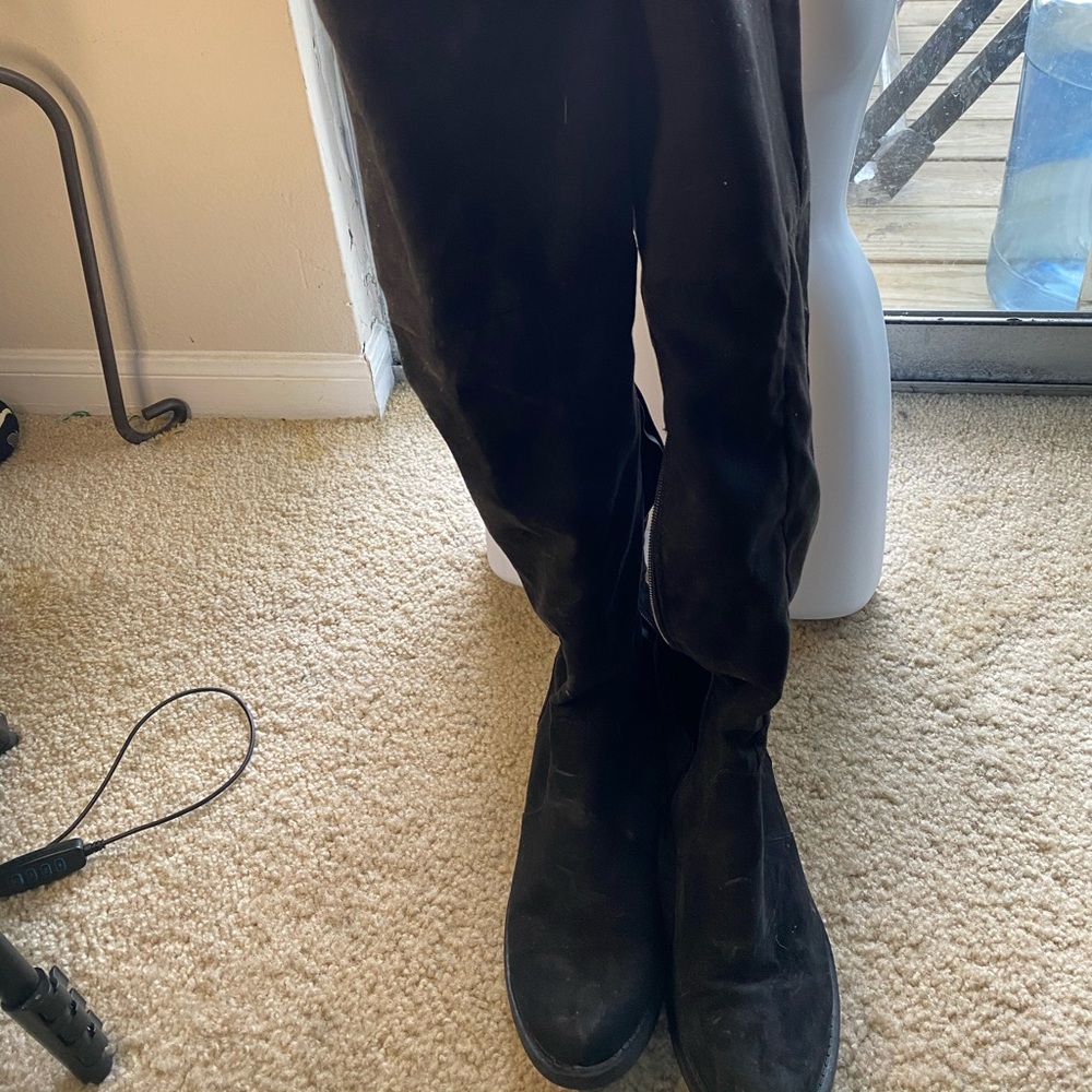 Thought high lace up boots